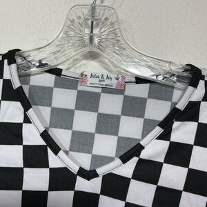 Jolie & Joy Girls' Black and White Checkered Top
